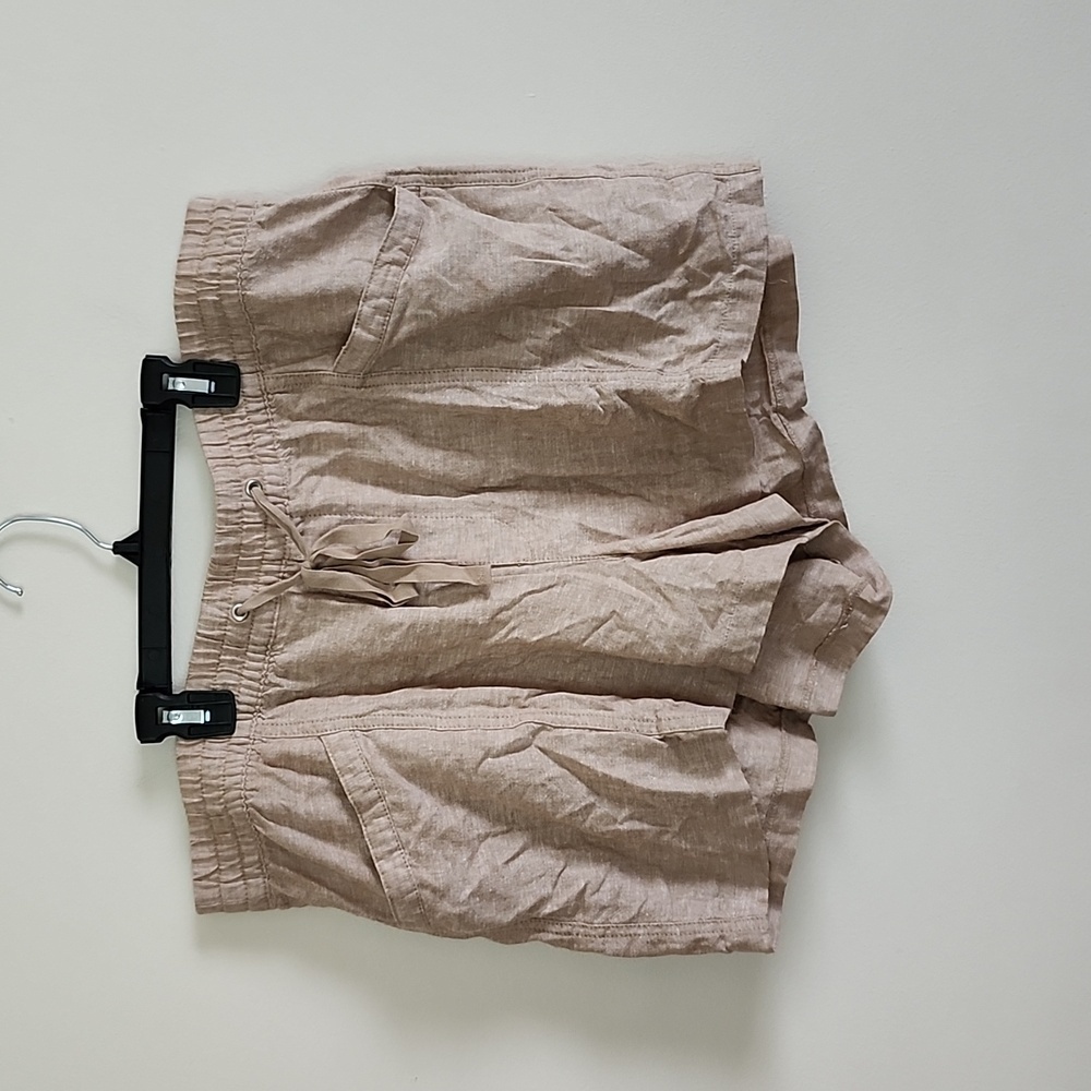 Gap linen rayon lightweight shorts cargo pockets elastic waist drawstring  XL